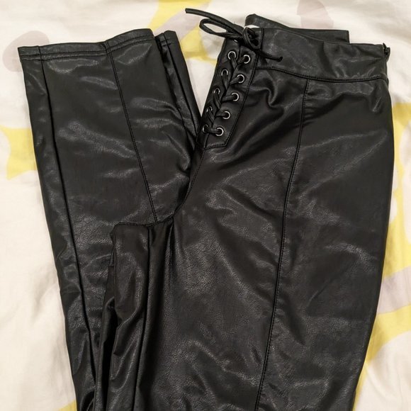 Avec Les Filles by Anthropologie Pleather Pants - Picture 1 of 5